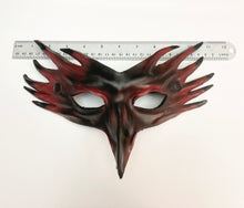 Load image into Gallery viewer, Maskelle Bird Mask in Black with Red