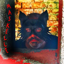 Load image into Gallery viewer, Maskelle Wolf Dog Mask in Black