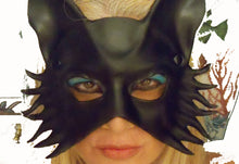Load image into Gallery viewer, Maskelle Wolf Dog Mask in Black