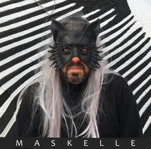 Load image into Gallery viewer, Maskelle Wolf Dog Mask in Black