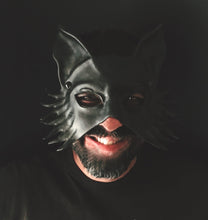 Load image into Gallery viewer, Maskelle Wolf Dog Mask in Black