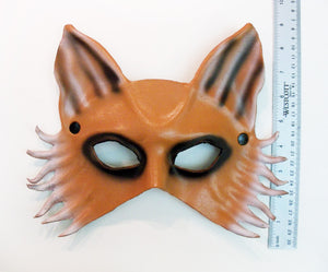 Maskelle Fox Mask for Halloween masquerade costume with ruler positined alongside