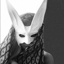 Load image into Gallery viewer, Maskelle Rabbit Mask in White
