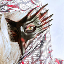 Load image into Gallery viewer, Maskelle Bird Mask in Black with Red
